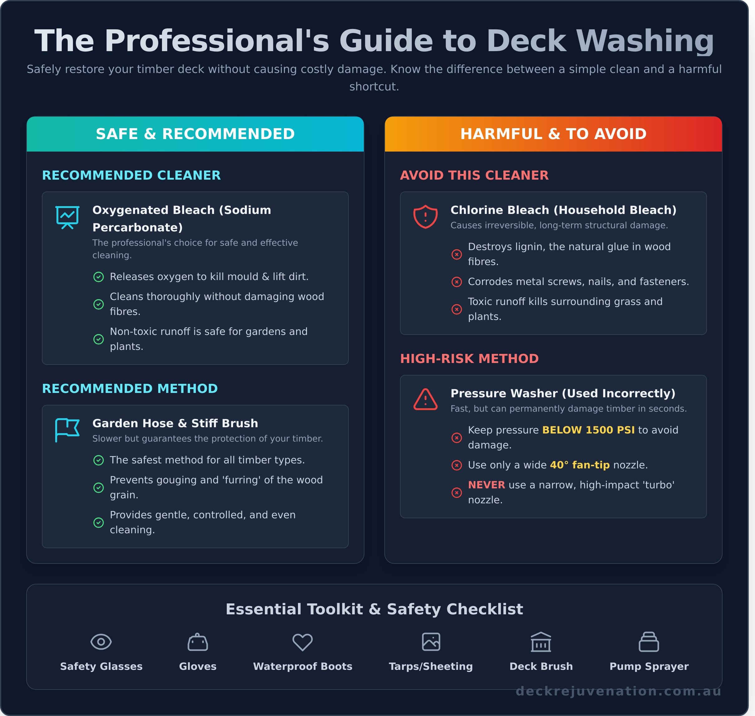 Washing Decks: A Professional’s Guide to Doing It Right - Infographic