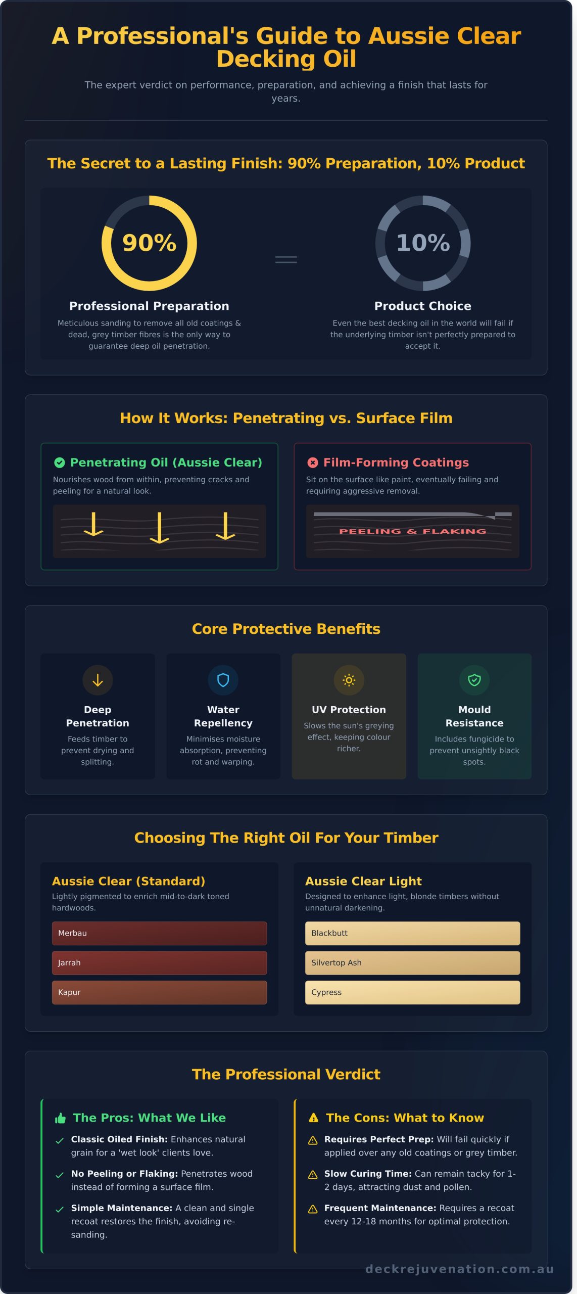 Aussie Clear Decking Oil: A Professional’s Honest Review - Infographic