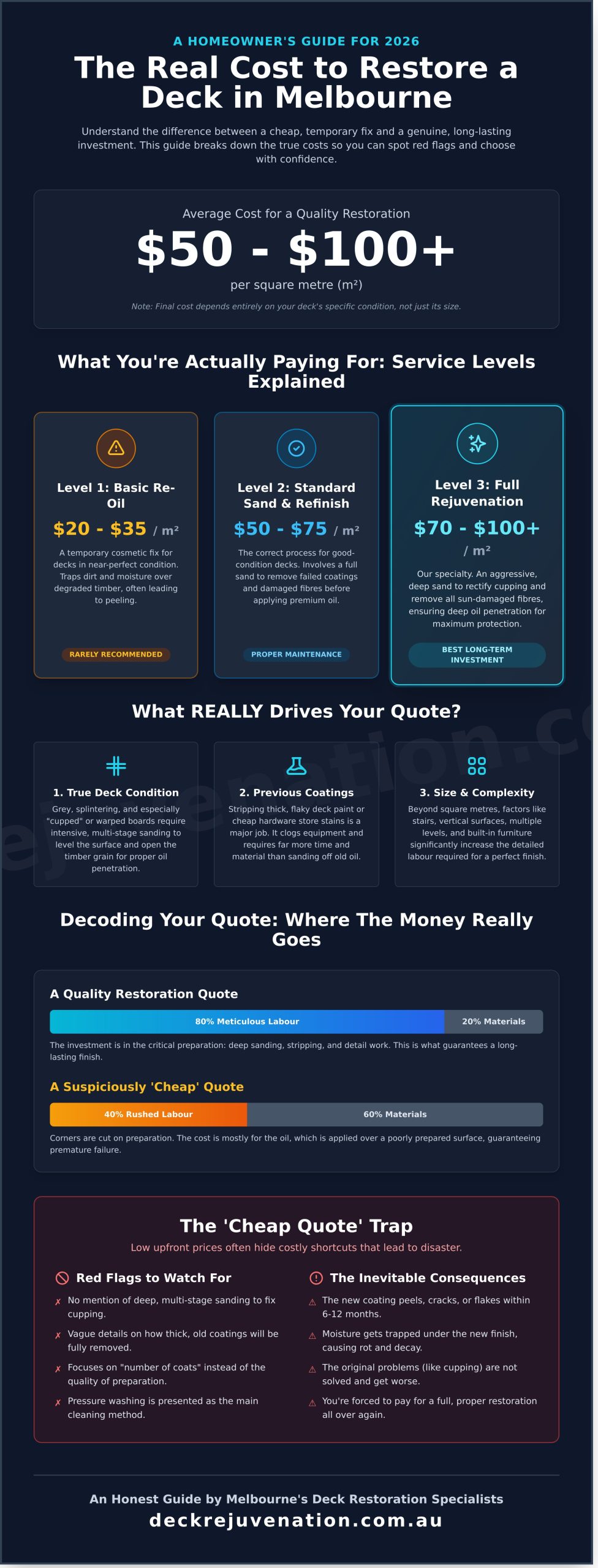 Cost to Restore a Deck in Melbourne: 2026 Price Guide - Infographic