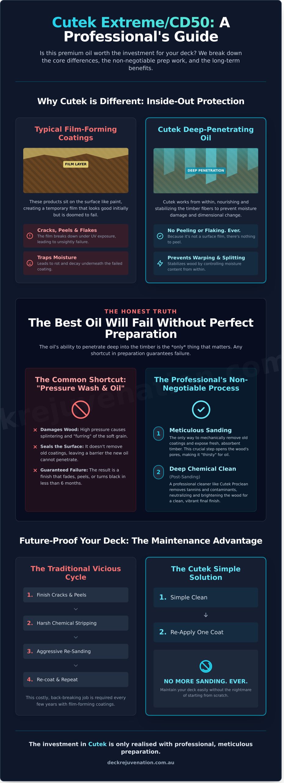 Cutek CD50 / Extreme: A Professional’s Honest Review for Melbourne Decks - Infographic