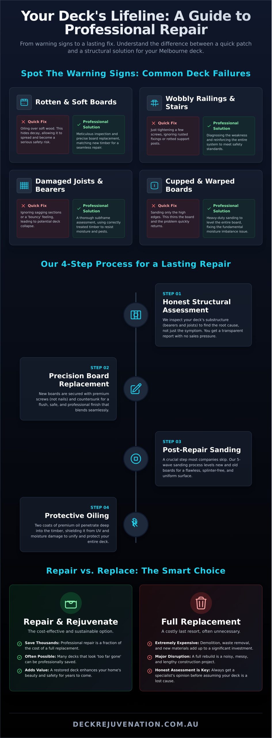 Expert Deck Repair: Melbourne Northern Suburbs Specialist - Infographic