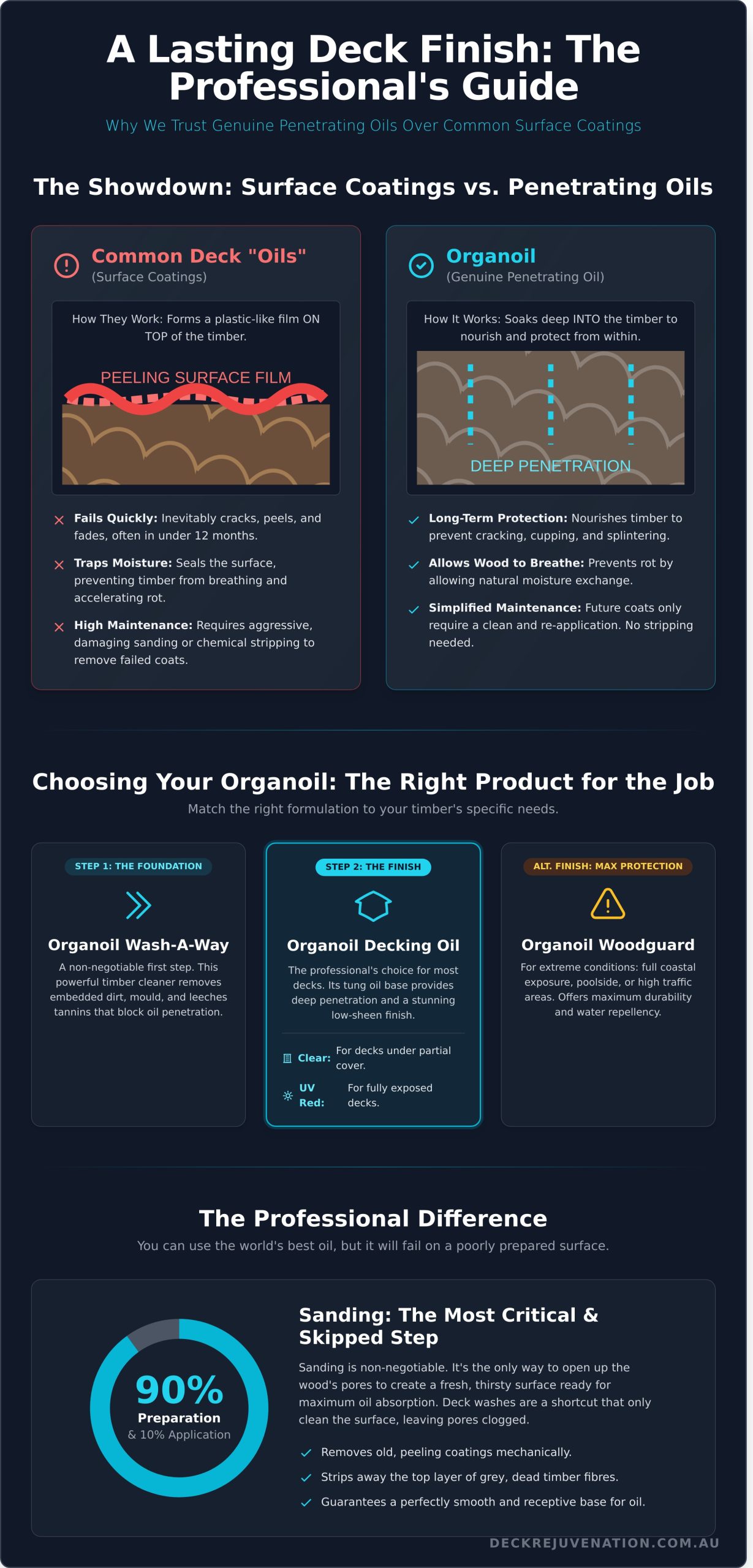 Organoil: A Professional’s Guide to This Premium Australian Decking Oil - Infographic
