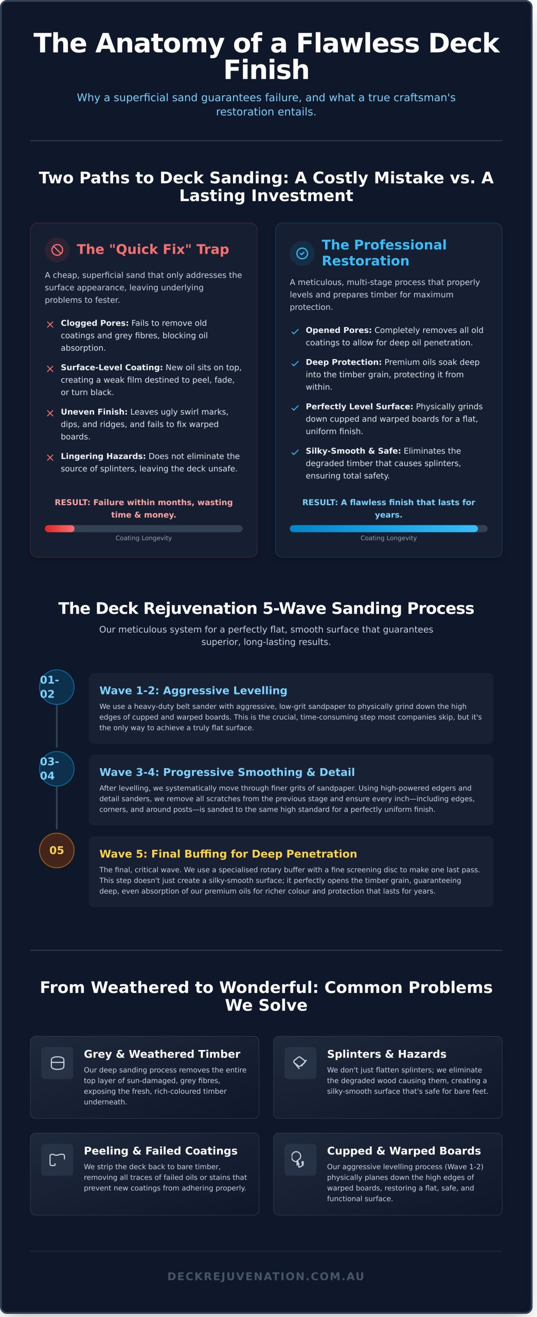 Professional Deck Sanding Melbourne: An Expert’s Guide to a Flawless Finish - Infographic